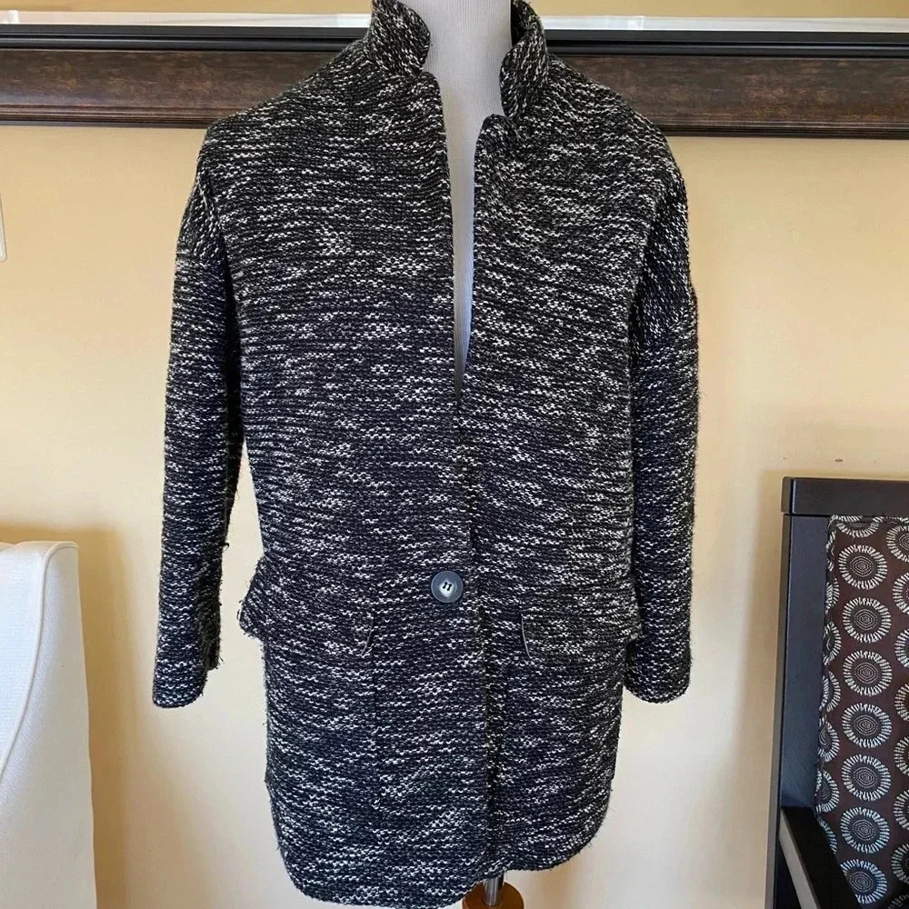 Anthropologie Elevenses Black Motif Minka Jacket Medium - Picture 5 of 11